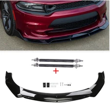 For Dodge Charger 15-23 Front Bumper Lip Part Accessories Splitter Spoiler Gloss