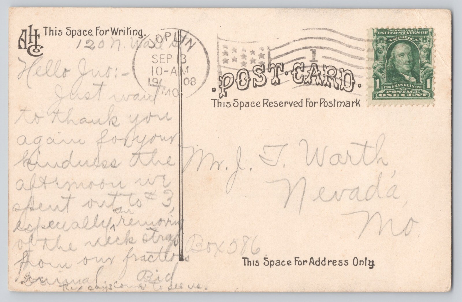 Postcard Missouri Joplin Connor Hotel Exterior Vintage Antique 1908 eBay