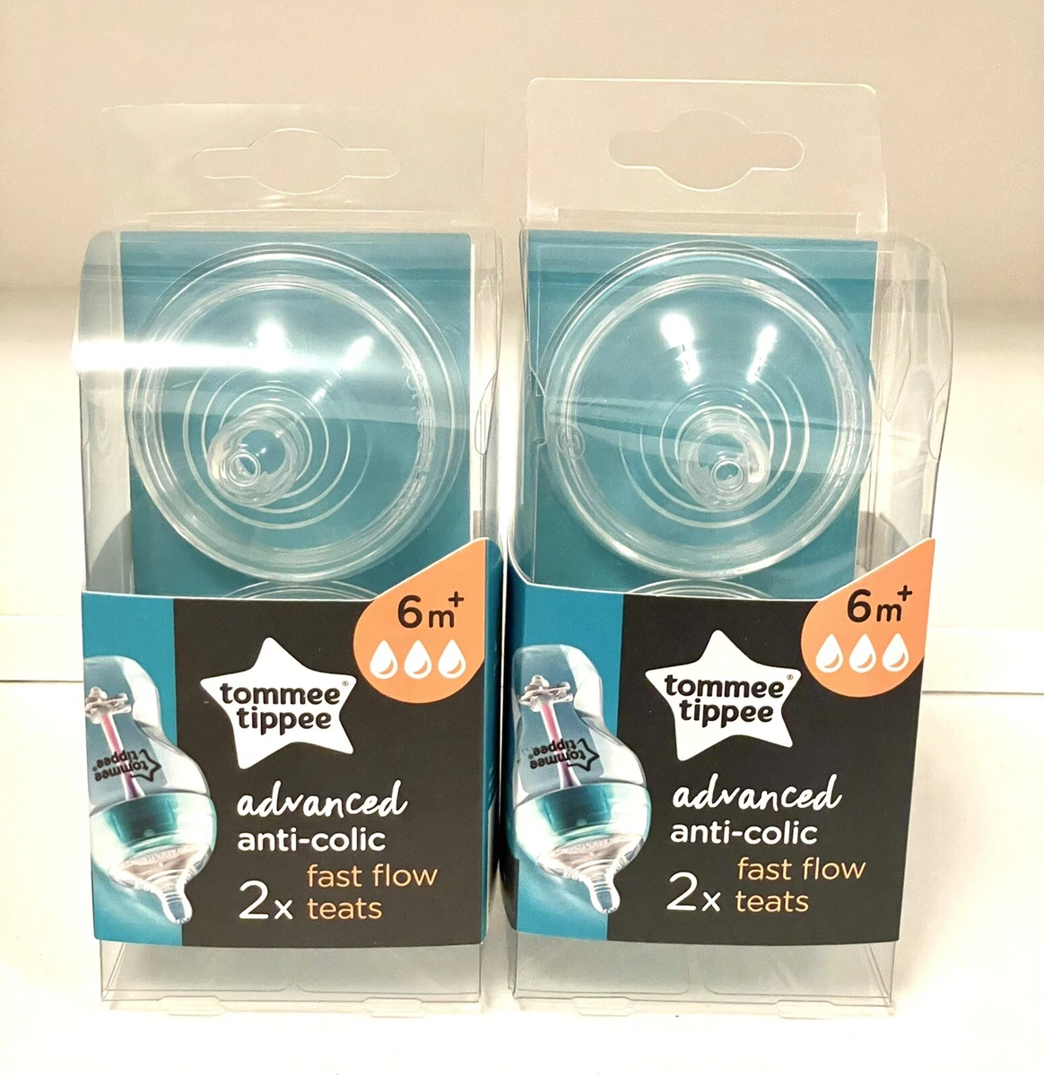 Tommee tippee anti colic teats 6m+ sales