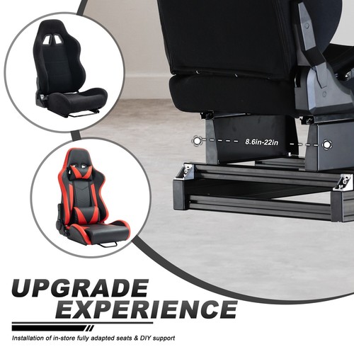 Hottoby Aluminum Racing Sim Cockpit with TV Stand and Seat Fit For Logitech G923 - Picture 21 of 37
