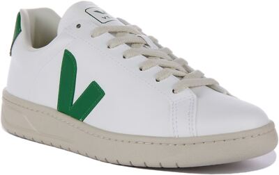 Veja Urca Cotton Worked As Leather Schnürschuhe Herren Sneaker weiß grün UK 7 - 12