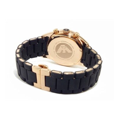 【新品未使用】エンポリオアルマーニ ローズゴールドブラック 腕時計 AR5905 Emporio Armani AR5905 Sportivo Rose Gold, Black and Silicone Mens