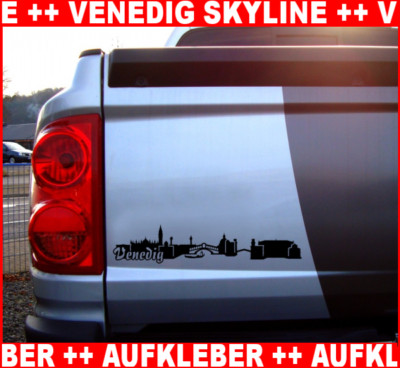 Samunshi Venedig Skyline Aufkleber   25 Farben 8 Größen 