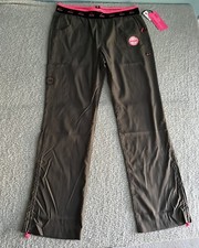 Koi Lite Scrub Pants Women s Sz Large Tall LT Brown Spirit Slim Stretch Nursing