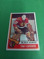 1974-75 Topps Hockey - #170 Tony Esposito - Chicago Blackhawks - Hall Of Fame