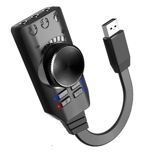 New USB External Sound Card Virtual 7.1 Channel Adapter Plug For PC Laptop PS5 E