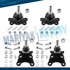 4PCS Kit Front Lower & Upper Suspension Ball Joint Set For Honda Passport Isuzu