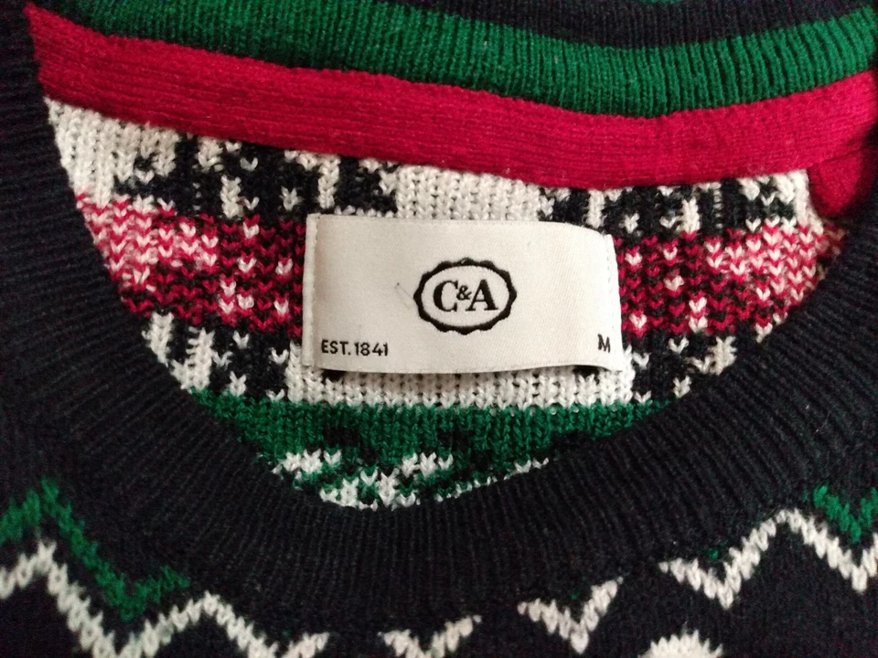 festlicher Pullover Weihnachten von C&A für Herren Jungen Gr. M - Bild 3 von 4