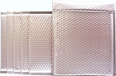 Proline Matte Metallic Rose Gold Bubble Padded Mailers 8.5X12 Inch Self Seal Pad