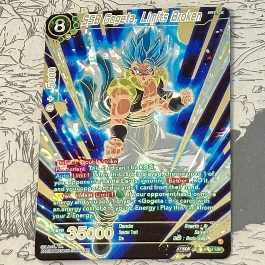 SSB Gogeta Limits Broken BT19-084 SPR Gold Pressed Holo Dragon