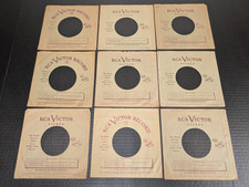 Lot of 9 Vintage RCA Victor 45 RPM 7" Company Record Sleeves for Rock Jazz Soul