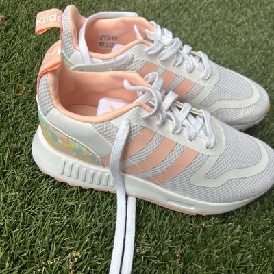 Adidas Kids' Multix Shoes, Style# Q47162, Size 4.5 White/Halo Mint/Haze Coral