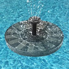 Solar Power Bird Bath Fountain Pump Upgrade 1W Solar Fountain with multi Nozzle