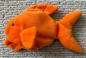 Bean Bag Stuffed Gold Fish 7.5" Long 5" Height 2" Wide