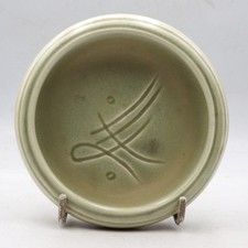 SUSIE COOPER 1930s Art Deco Sgraffito Celadon Glazed COASTER