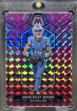 Amon-ra St. Brown Rare Mosaic Pink Refractor Prizm Sports Card Lions Mint Amon-ra St. Brown Rare Mosaic Pink Refractor Prizm Sports Card Lions Mint