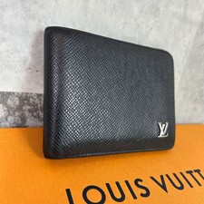 Louis Vuitton Taiga Silver Logo Hardware Multiple Black