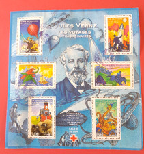 Bloc feuillet oblitéré 2005 - n°85 Héros Jules Verne - cachet rond