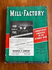 1948 MILL & FACTORY MAGAZINE INDUSTRIAL SURVIVAL IN AN ATOMIC WAR ARTICLE ADS+++