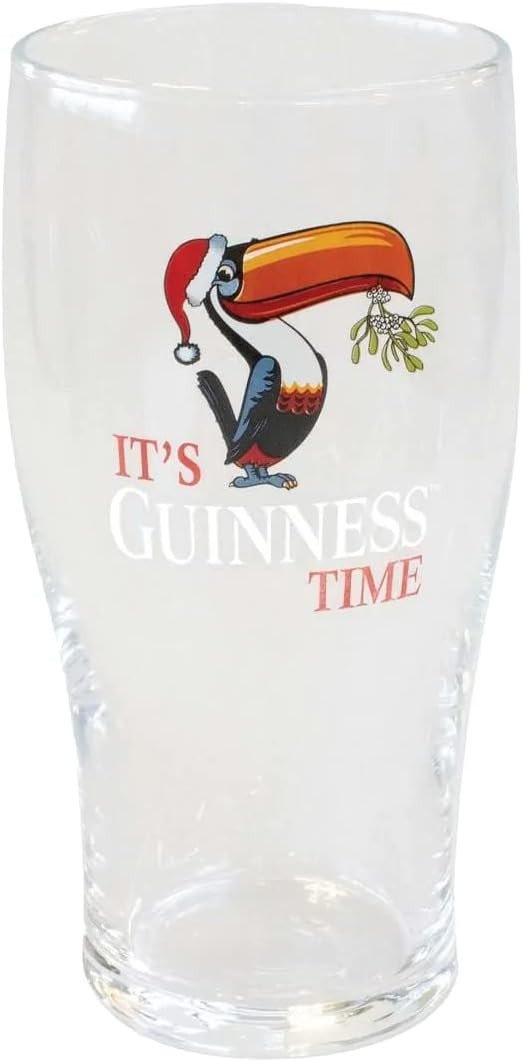 Shamrock Gift Company Guinness Single Pint Glass (Guinness Christmas Toucan Gla