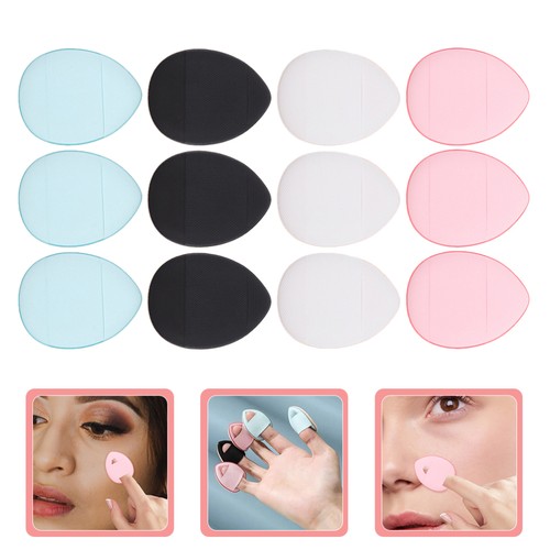 12 Stück Nass und Trocken Puderquaste Applikator für Gesicht Make-up Zubehör Rund - Bild 9 von 11
