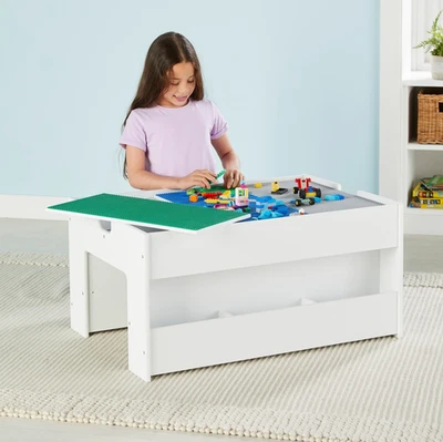 Build 'n' Store Large Wooden Base Plate Building Table Set - Bricks Not Included - Image 1 of 4