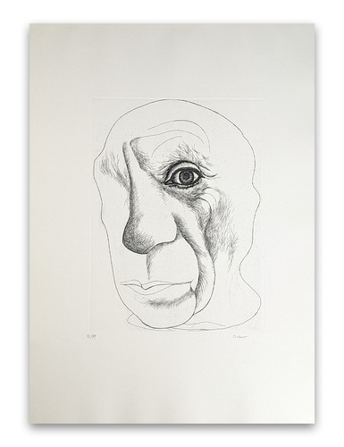 Giacomo Porzano, Omaggio a Picasso, etching, autographed, num.