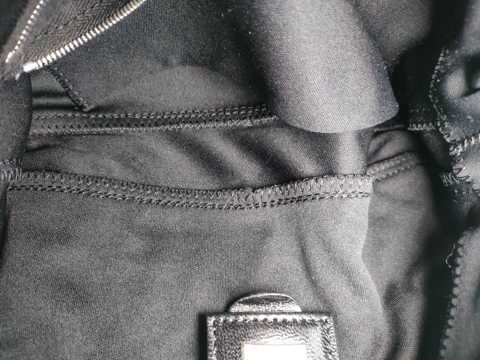 FENDI Mamma Baguette Shoulder Bag Nylon Black Silver thumbnail 11