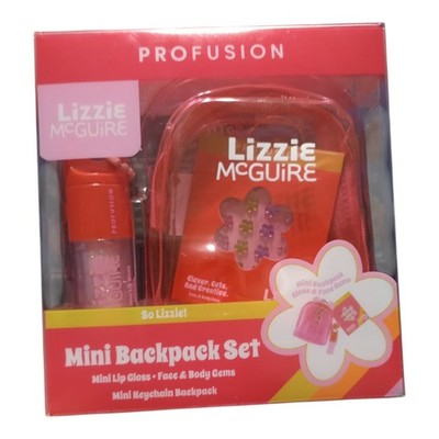 Lizzie Mcquire Profusion Mini Backpack Set With Mini Lip Gloss And Face And Body