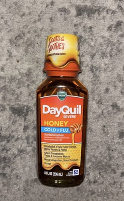 #ad Vicks DayQuil honey Cold and Flu Liquid Daytime Cold Ex 04 27 $14.99