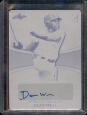 2022 Leaf Perfect Game Dean West Black Printing Press Plate Autograoh Auto #1/1