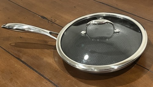 HexClad Skillet Hybrid Frying Pan Non-Stick Steel 11" With Glass Lid - Imagen 11 de 11
