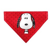 Peanuts Pet Bandana Peanuts Snoopy Face And Profile Pose Reds Slip O (Us Import)
