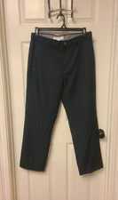 Amazon Essentials Mens Classic-Fit Expandable-Waist Dress Pants Black 33x30 EUC