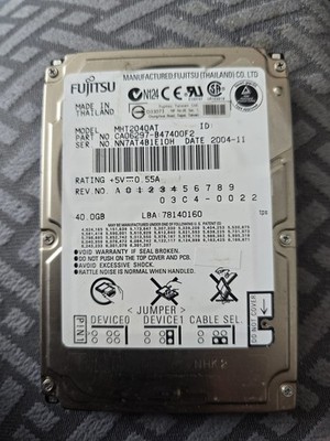 Fujitsu MHT2040AT 40GB Festplatte 2,5'' ATA IDE CA06297-B47400F2