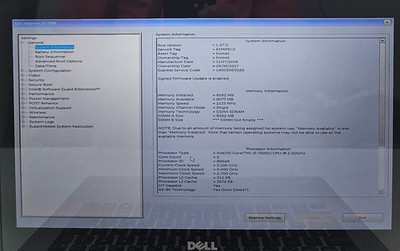 Dell Inspiron 13-7378 Laptop Intel Core i5-7200U 8GB Ram No HD/OS