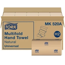 Tork Multifold Hand Towel, Natural, 100% recycled, FSC certified, Compatible ...