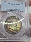 1959 Franklin Half Dollar PCGS Genuine ☆ Nice Toned Half ☆