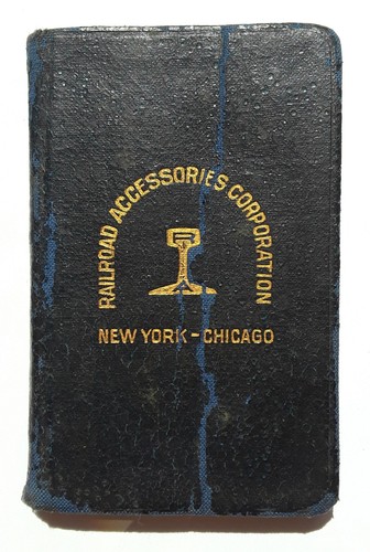 1928 Railroad Accessories Corporation RARE Miniature Book RACO New York Chicago