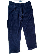 Vintage Polo Ralph Lauren Pants Men 34x30 36x30 Tag Blue Hammond Chino Corduroy