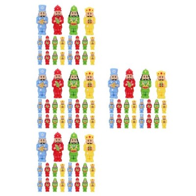 4 Pieces Puppenhaus Nussknacker Nussknacker-Ornamente Nussknackerfiguren