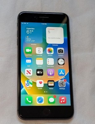 GOOD Condition BLACK Apple iPhone 8 PLUS 64GB AT&T CRICKET Cell Phone