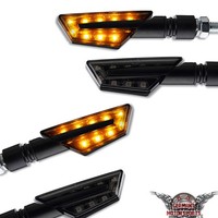 4X Blinker Miniblinker Universal Motorrad Roller Paco Schwarz GetöNt E-GeprüFt