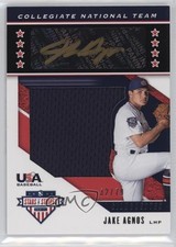 2019 USA Baseball Stars & Stripes Black Gold Jerseys 32/79 Jake Agnos Auto a8r