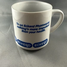 Vintage Eckerd Pharmacy Mug “Nothing’s More Important Than Your Health” Promo 