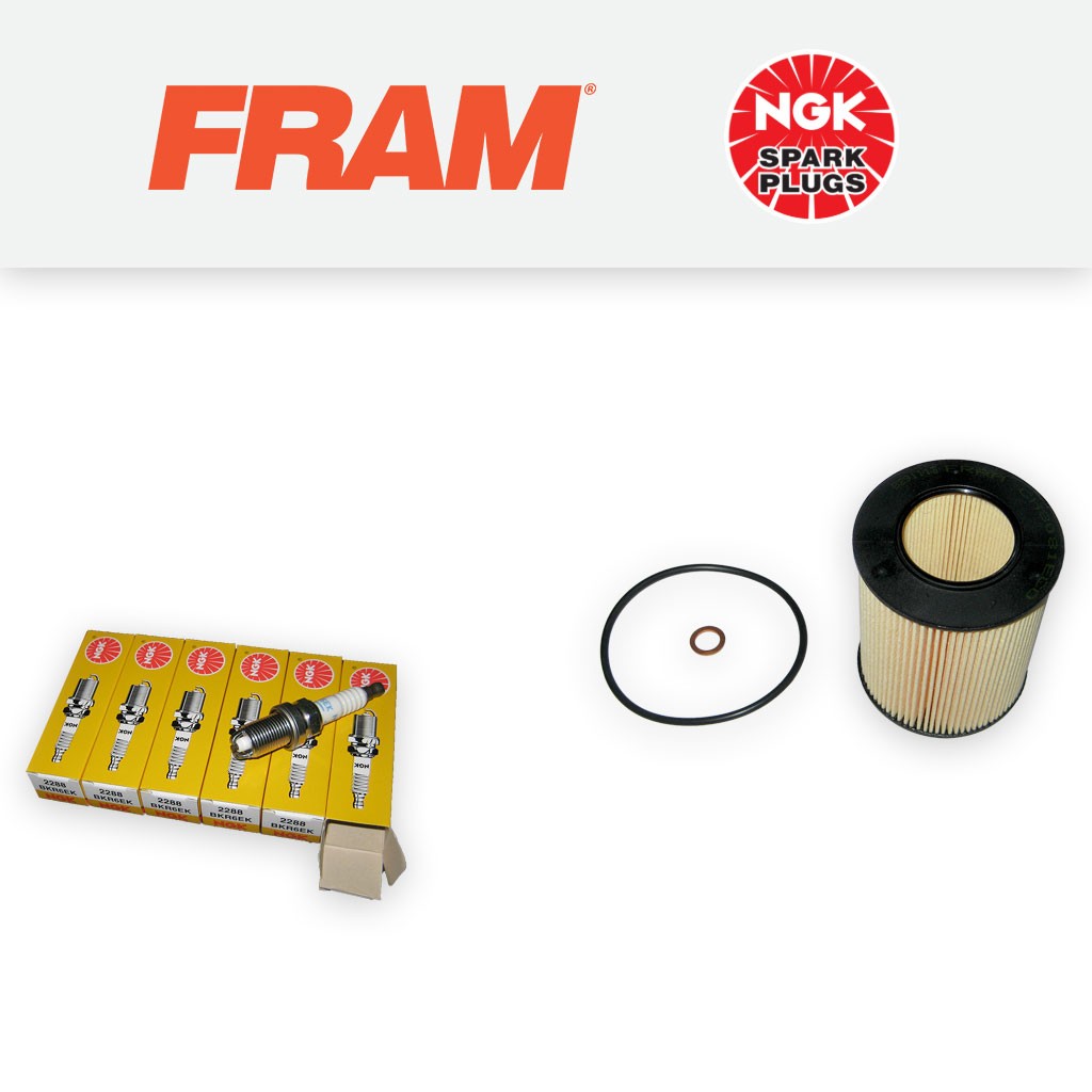 SERVICE KIT for BMW 5 SERIES 523I E39 FRAM OIL FILTER NGK PLUGS (1995-1998)
