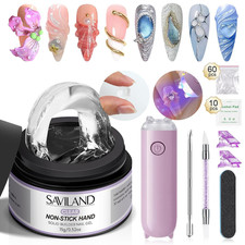 Solid Builder Nail Gel with U V Lamp for 3D Carving Extension Non-sticky, Ul