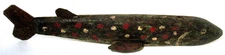 Ant Dark Speckled Trout-like Weighted IceFishing Spearing Decoy No Maker's Marks