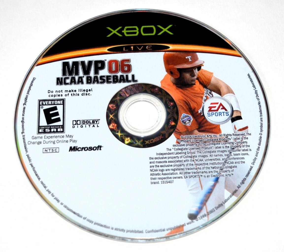 SOLO DISCO - MVP 06 NCAA BÉISBOL MICROSOFT JUEGO XBOX ORIGINAL