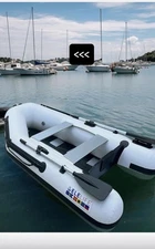 7ftn Inflatable Boat 2-3Person Portable Raft 2 Aluminum Seat Board Fishing Boat